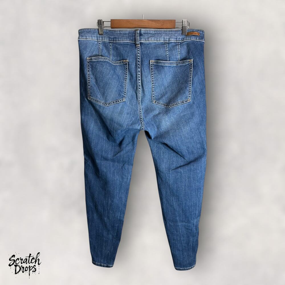 Pilcro by Anthropologie Women's Jeans Size 16W High Rise Skinny Fit Blue Denim - Picture 4 of 4